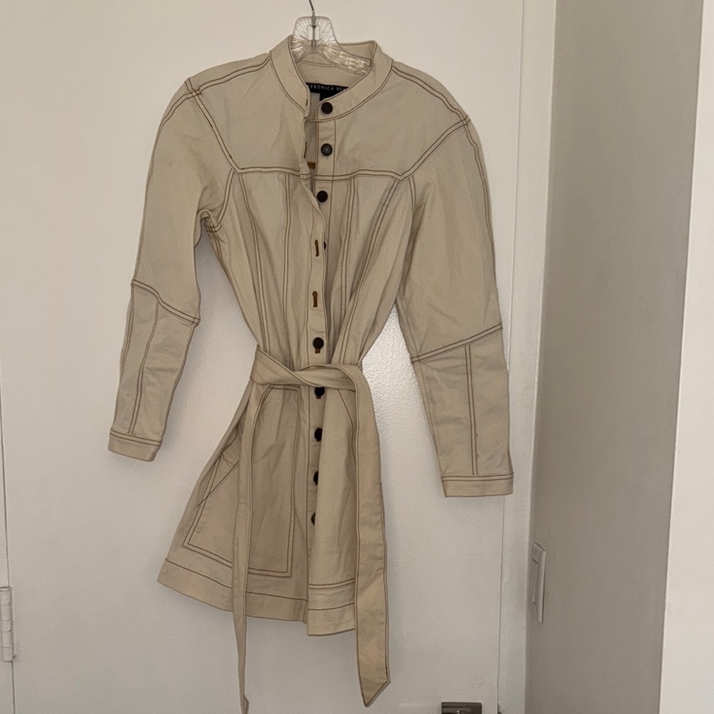 Beige denim Button-Up Women's dress